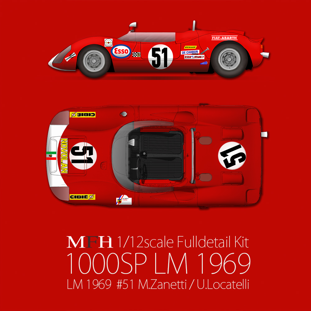 1/12scale Fulldetail Kit : 1000SP LM 1969