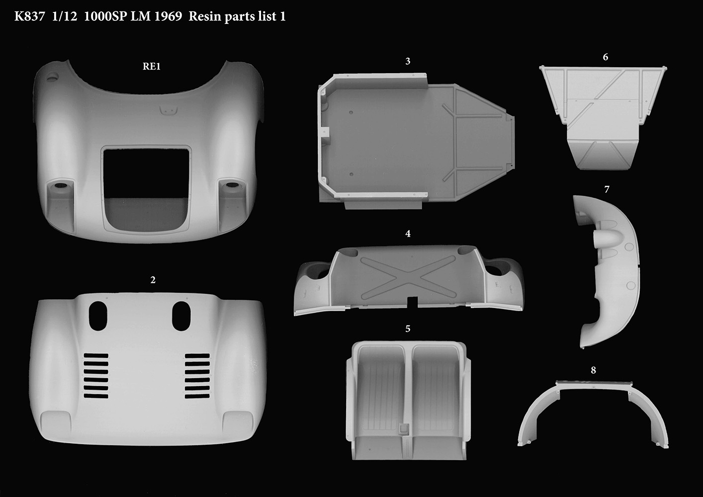 1/12scale Fulldetail Kit : 1000SP LM 1969