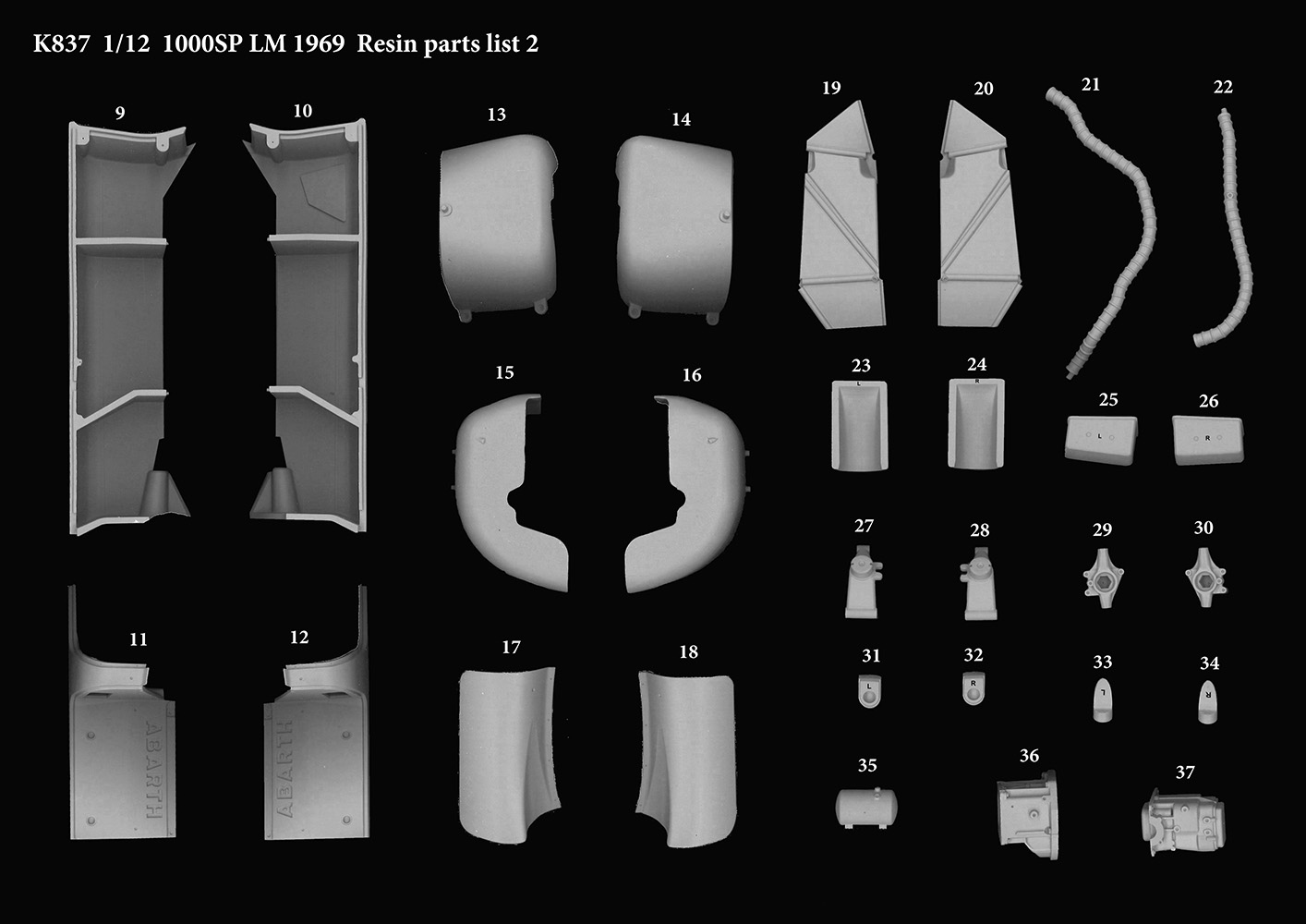 1/12scale Fulldetail Kit : 1000SP LM 1969
