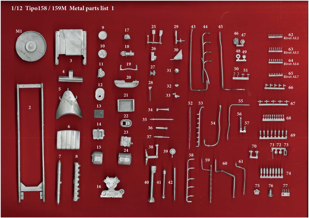 1/12scale Fulldetail Kit : Tipo 158/159M
