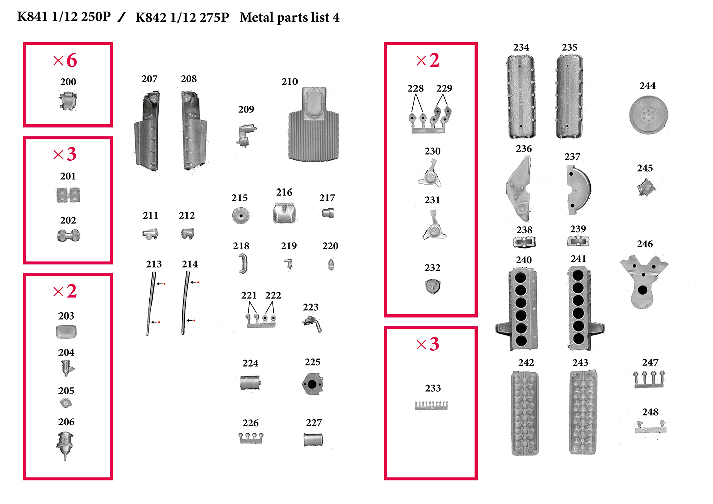 1/12scale Fulldetail Kit : 250P / 275P