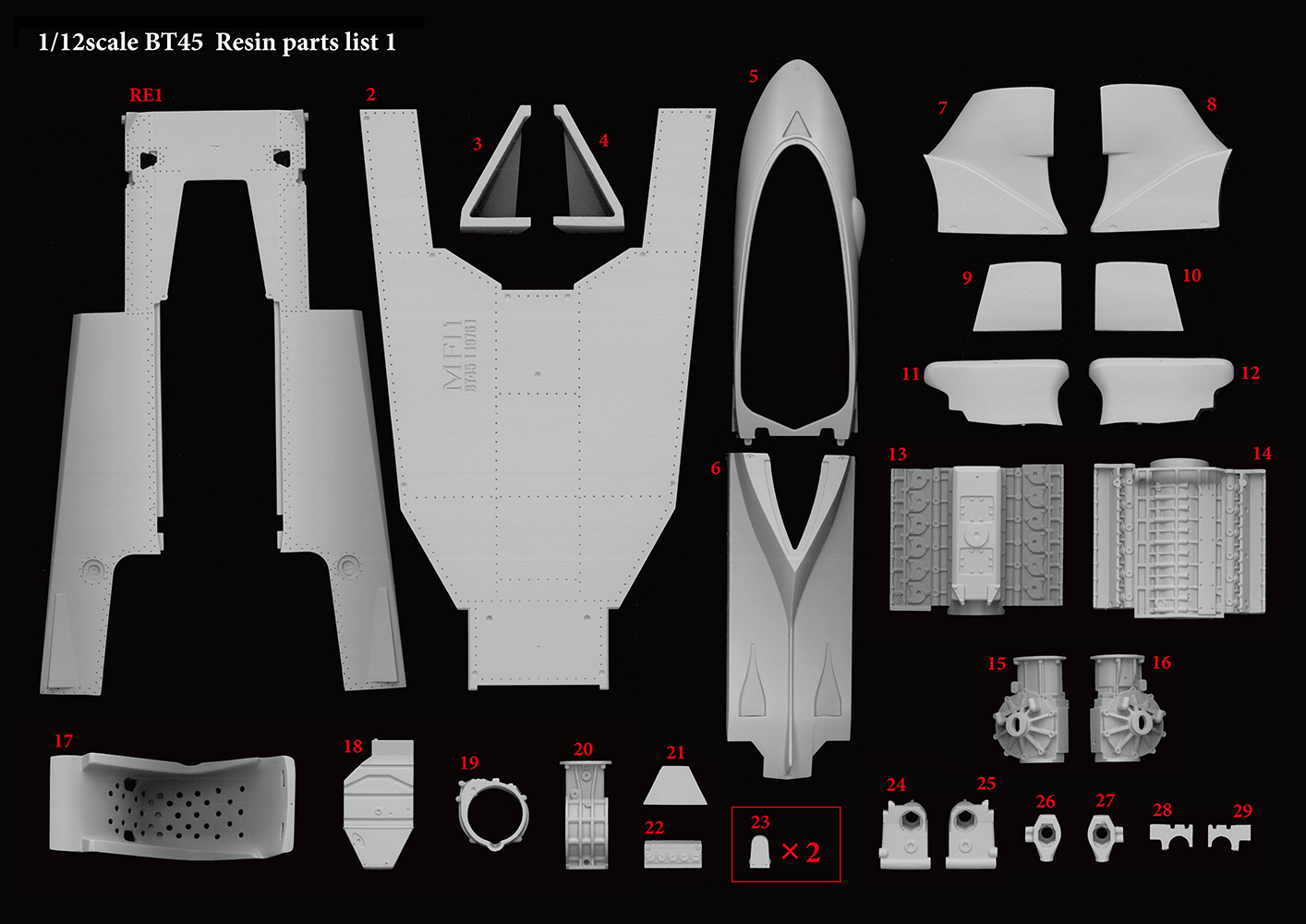 1/12scale Fulldetail Kit : BT45