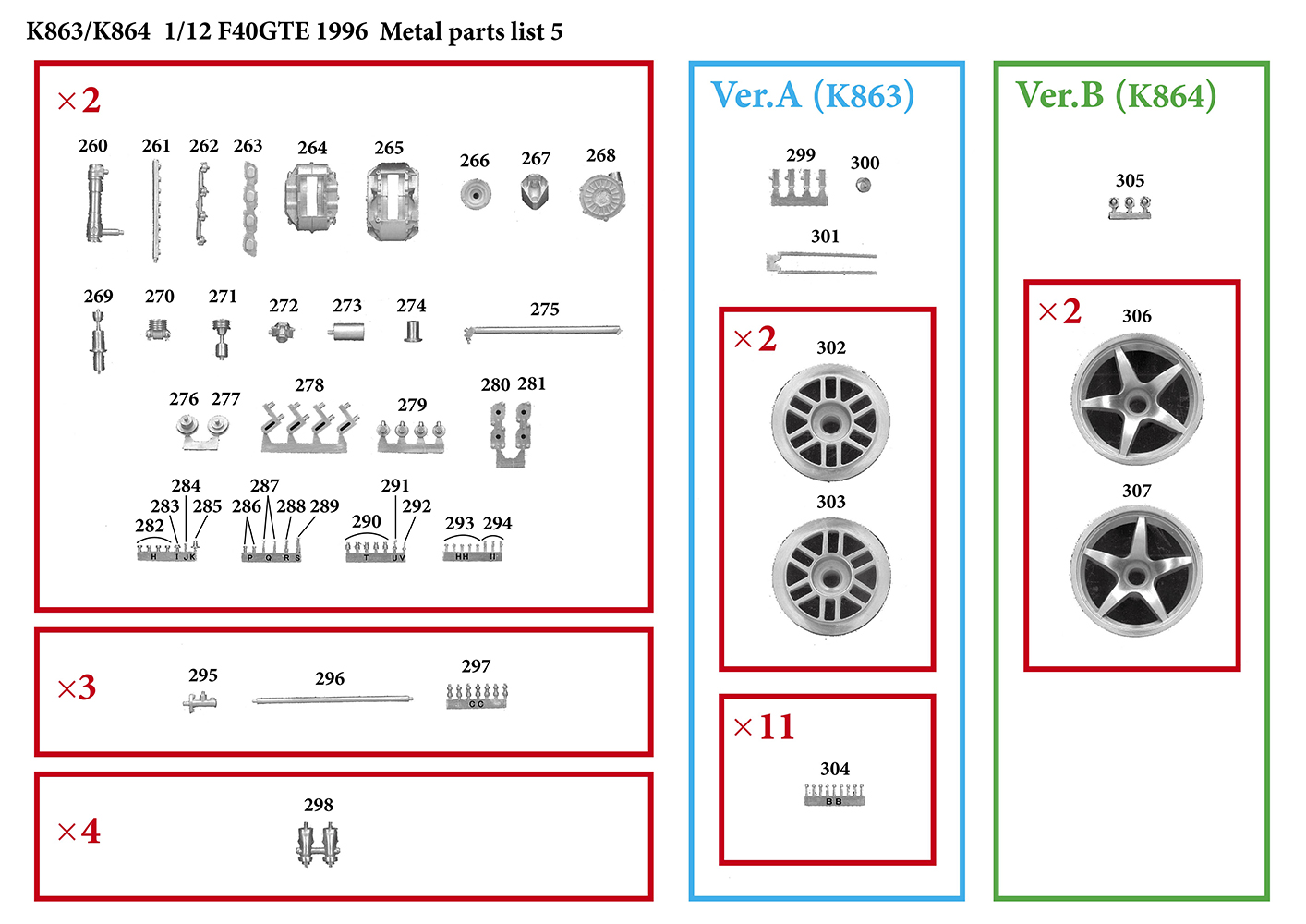 1/12scale Fulldetail Kit : F40 GTE
