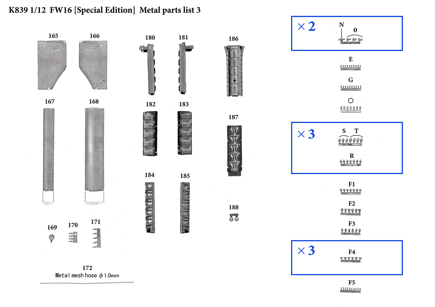 1/12scale Fulldetail Kit : Williams FW16 [ Special Edition ]
