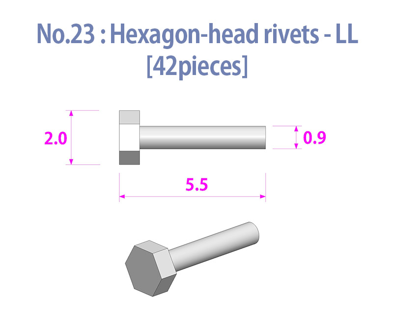メタルリベット・シリーズ Metal Rivets Series [ for 1/9scale
